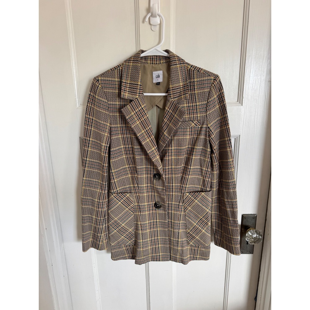 Cabi Past Times plaid blazer style 3548 size 4
